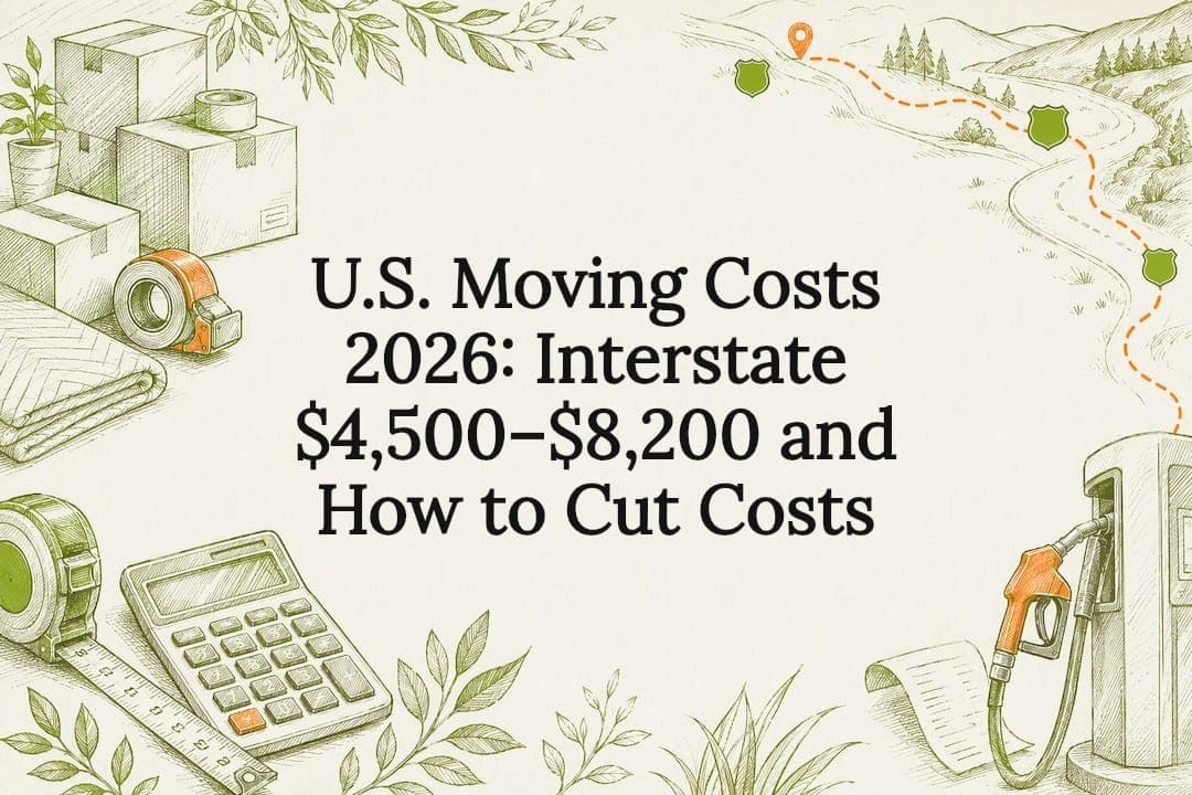 U.S. Moving Costs 2026: Interstate $4,500–$8,200 and How to Cut Costs