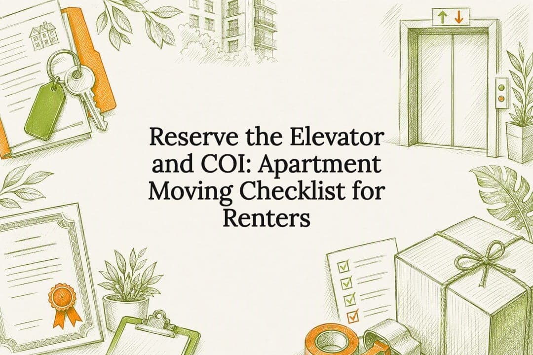 Reserve the Elevator and COI: Apartment Moving Checklist for Renters