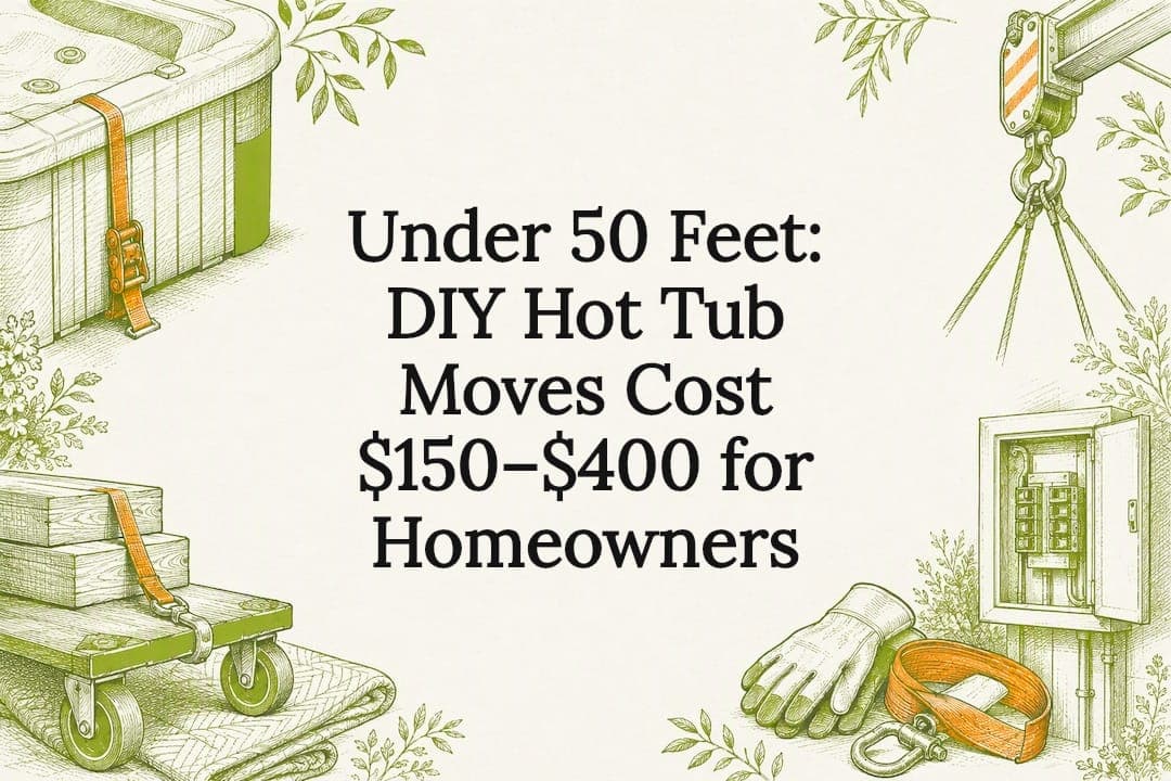 Under 50 Feet: DIY Hot Tub Moves Cost $150–$400 for Homeowners