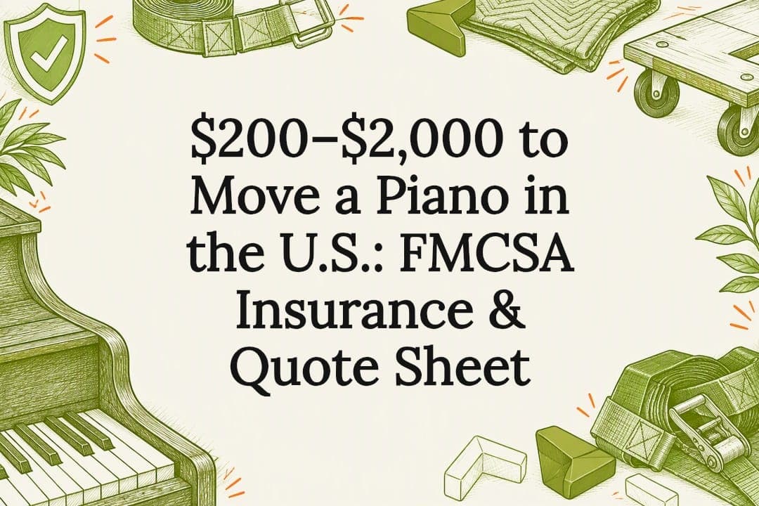 $200–$2,000 to Move a Piano in the U.S.: FMCSA Insurance & Quote Sheet