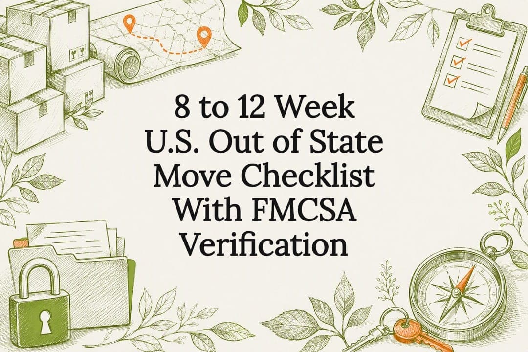 8 to 12 Week U.S. Out of State Move Checklist With FMCSA Verification
