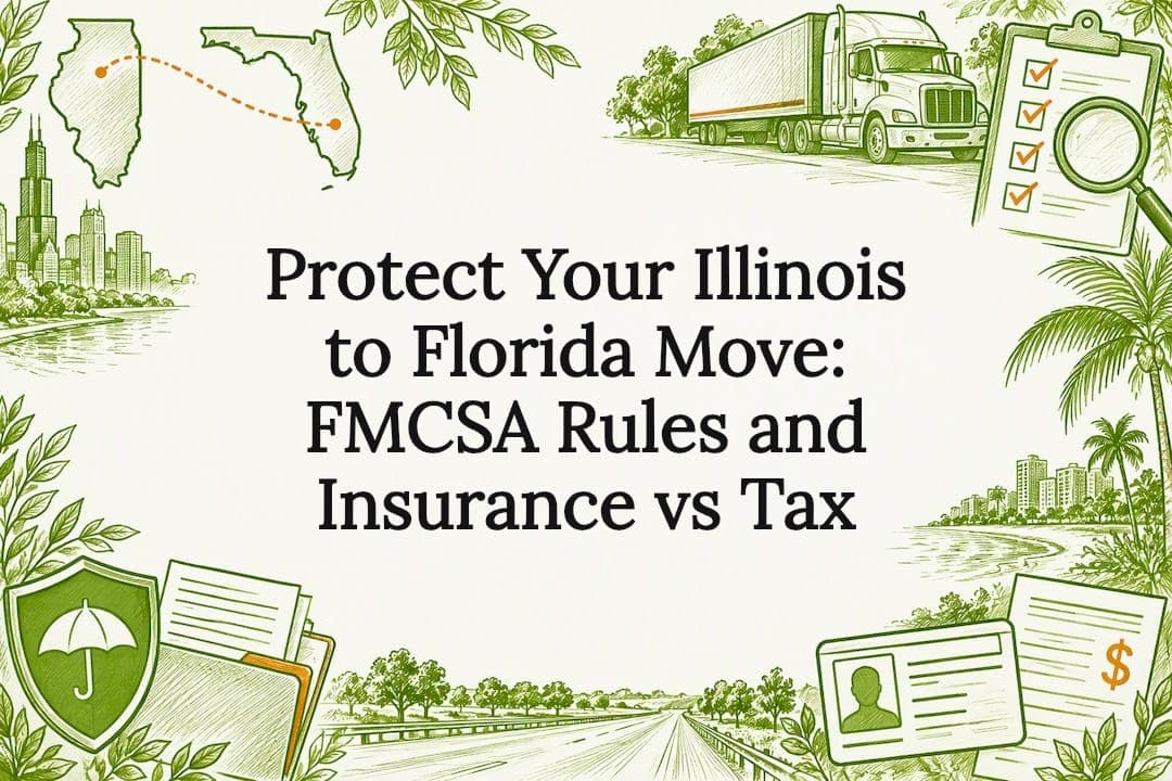 Protect Your Illinois to Florida Move: FMCSA Rules and Insurance vs Tax