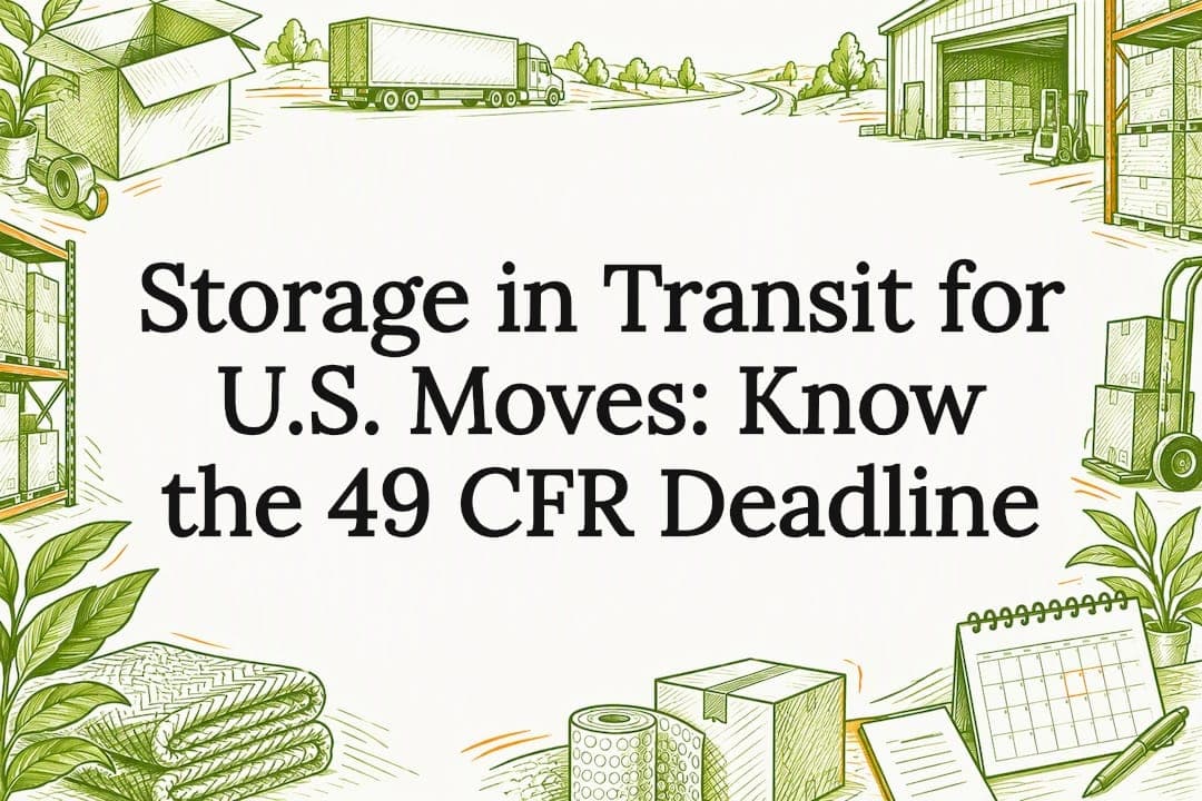 Storage in Transit for U.S. Moves: Know the 49 CFR Deadline