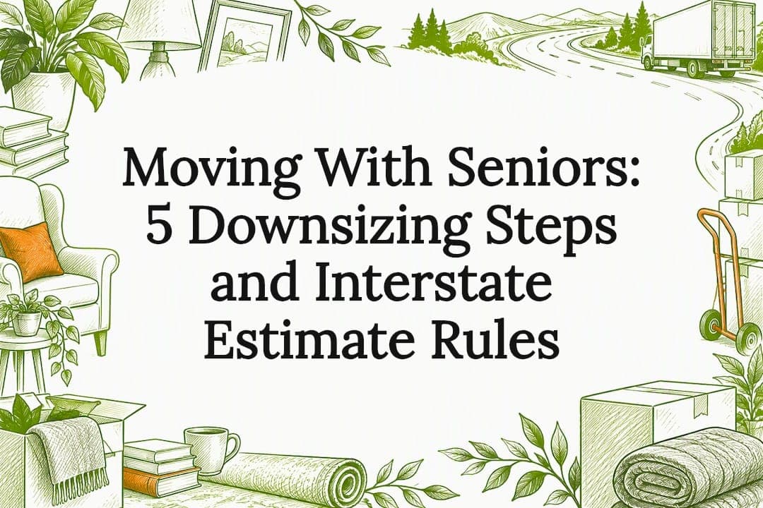 Moving With Seniors: 5 Downsizing Steps and Interstate Estimate Rules