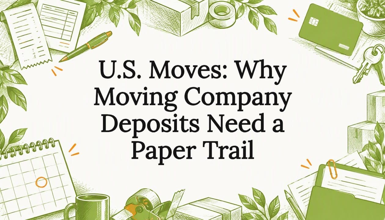 U.S. Moves: Why Moving Company Deposits Need a Paper Trail